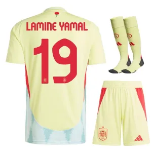 Insieme di maglia per bambini della Spagna di Yamal 2024/25 - Giallo