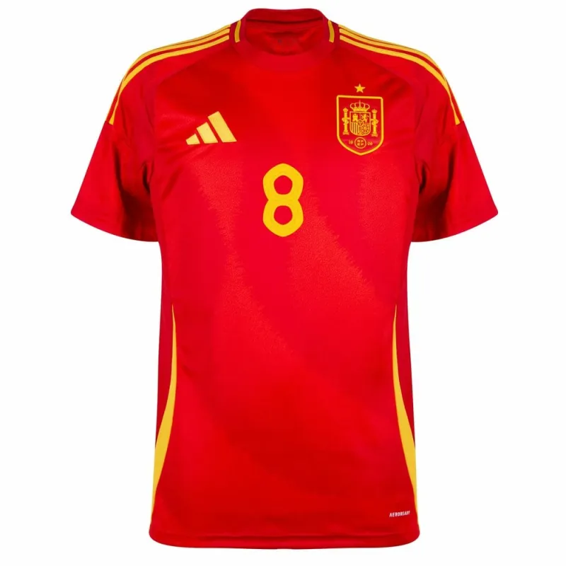Pedri's Spanische 2024/25 Heimtrikot - Rot
