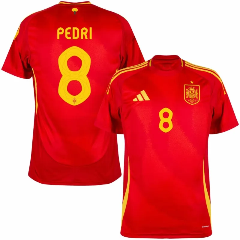 Pedri's Spanische 2024/25 Heimtrikot - Rot