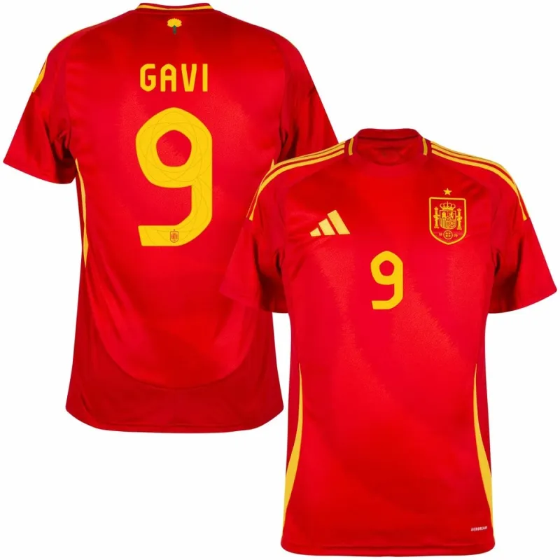 Gavi's Spain 2024/25 Home Jersey - Red