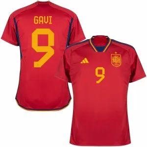 Gavi's Spanisches Heimtrikot für die FIFA Weltmeisterschaft 2022 - Rot