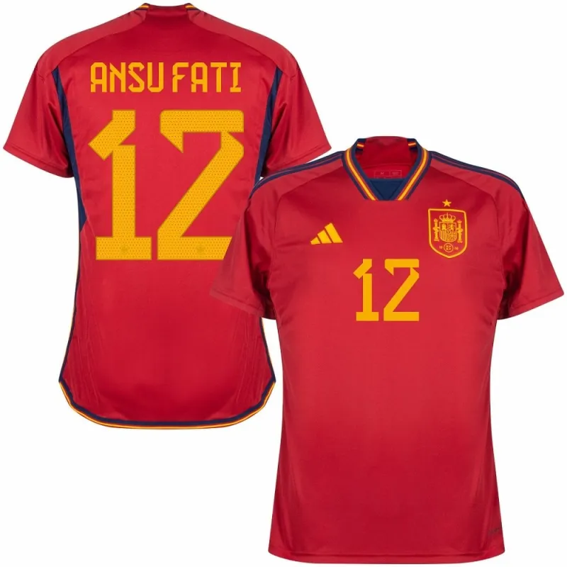 La maglia principale della Spagna per la Coppa del mondo FIFA 2022 di Ansu Fati - Rosso