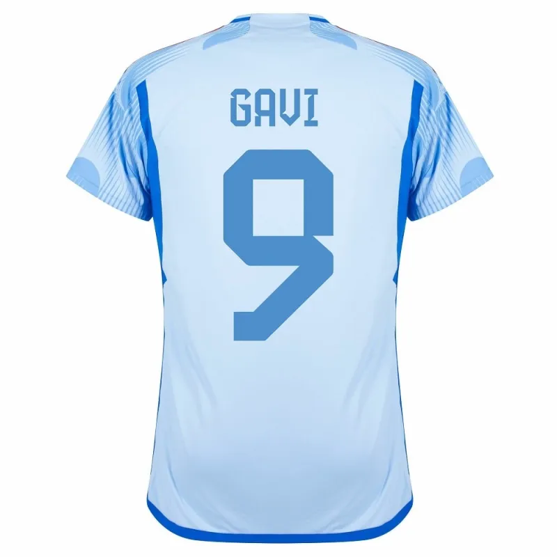Gavi. Spain's 2022 FIFA World Cup Away Jersey - Blue