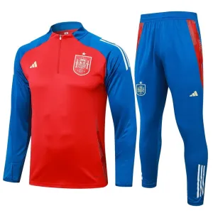 Abbigliamento sportivo a maniche lunghe + pantaloni della Spagna 2024/25 - rosso