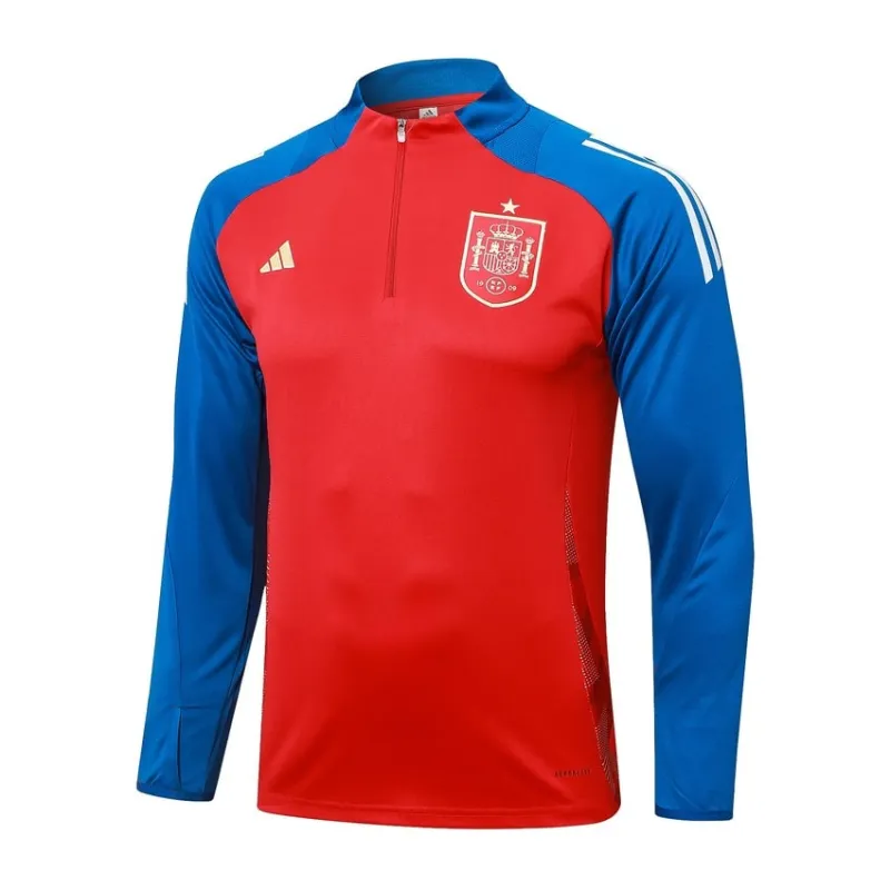 Spain's 2024/25 long-sleeved sportswear + trousers - red