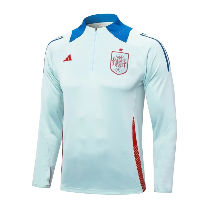 Abbigliamento sportivo a maniche lunghe + pantaloni della Spagna 2024/25 - bianco