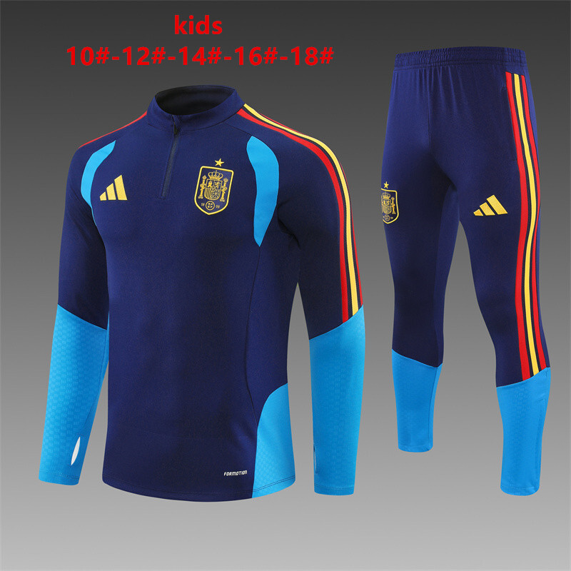 Spanien 2026/27 Kinder Sportanzug blau