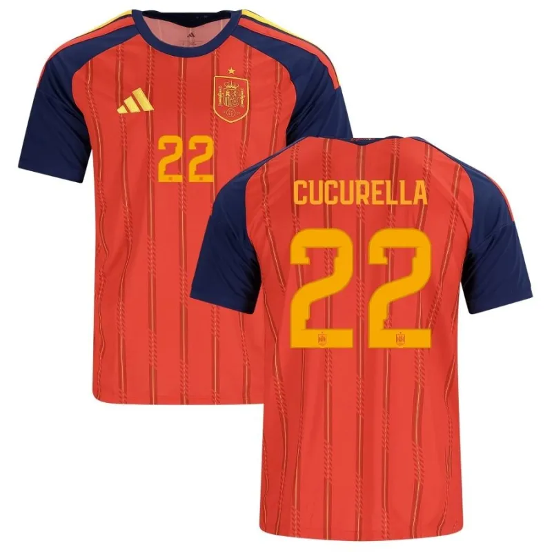 Maglia casalinga Spagna CUCURELLA 2026/27 - Rossa