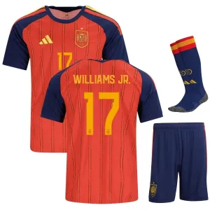 Spain WILLIAMS JR 2026/27 Home Kids Kit - Red