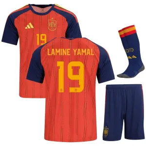 Spain LAMINE YAMAL 2026/27 Home Kids Kit - Red