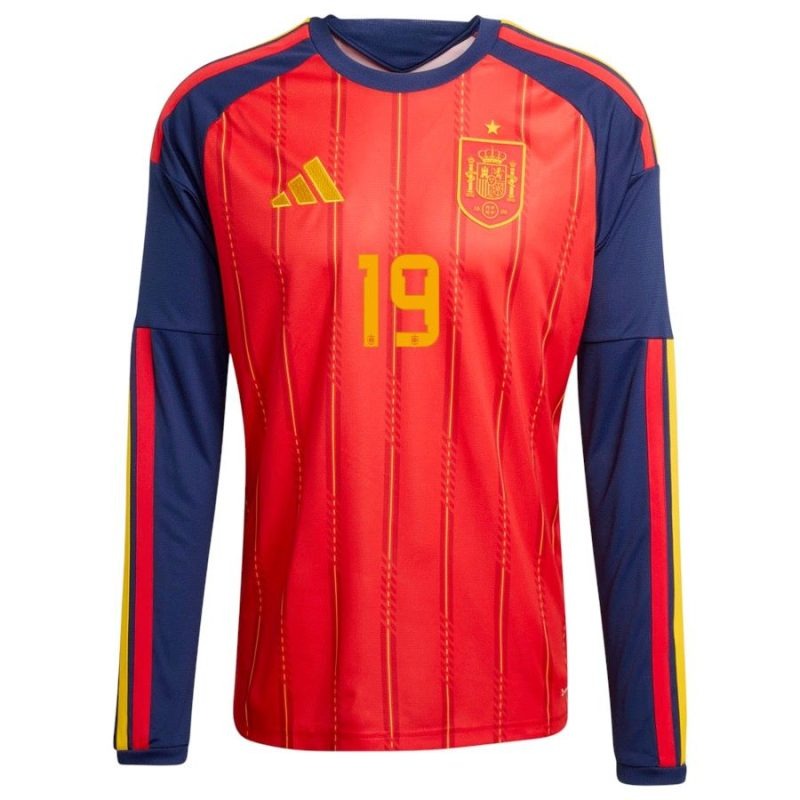 Spain LAMINE YAMAL 2026/27 Home Long Sleeve Jersey - Red