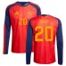 Spain PEDRI 2026/27 Home Long Sleeve Jersey - Red