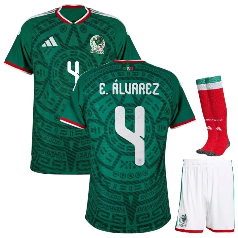 Mexiko E. ALVAREZ 2026/27 Heimtrikot Kinder Grün