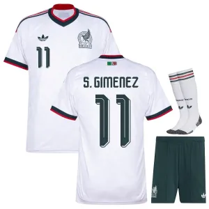 Mexico S. GIMENEZ 2026/27 Away Kids Kit White