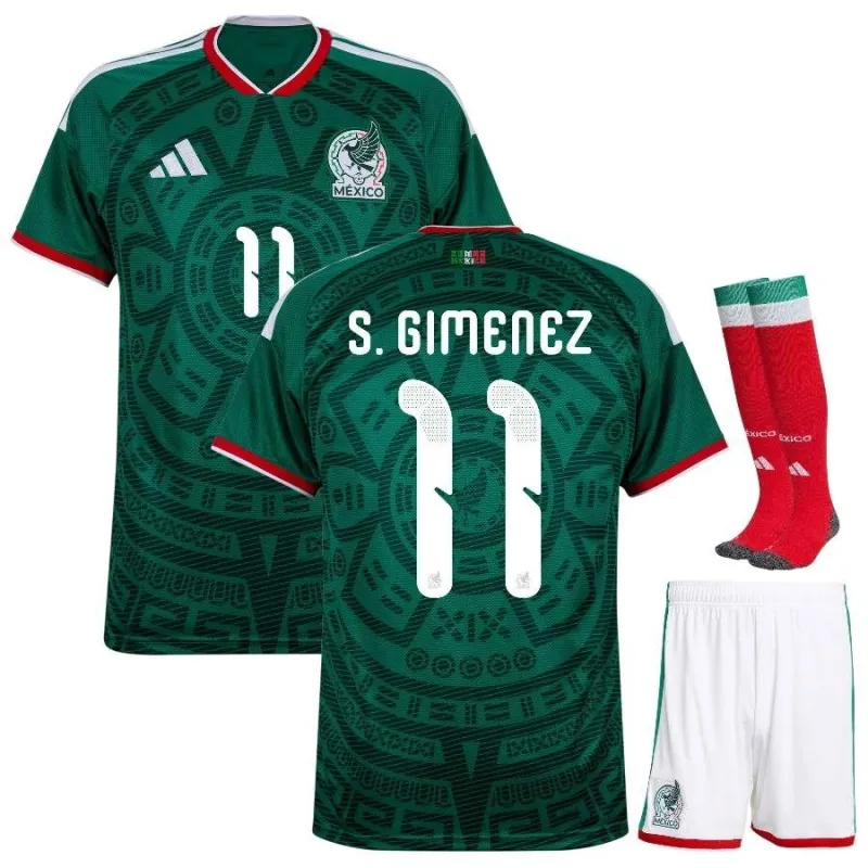 Mexiko S. GIMENEZ 2026/27 Heimtrikot Kinder Grün