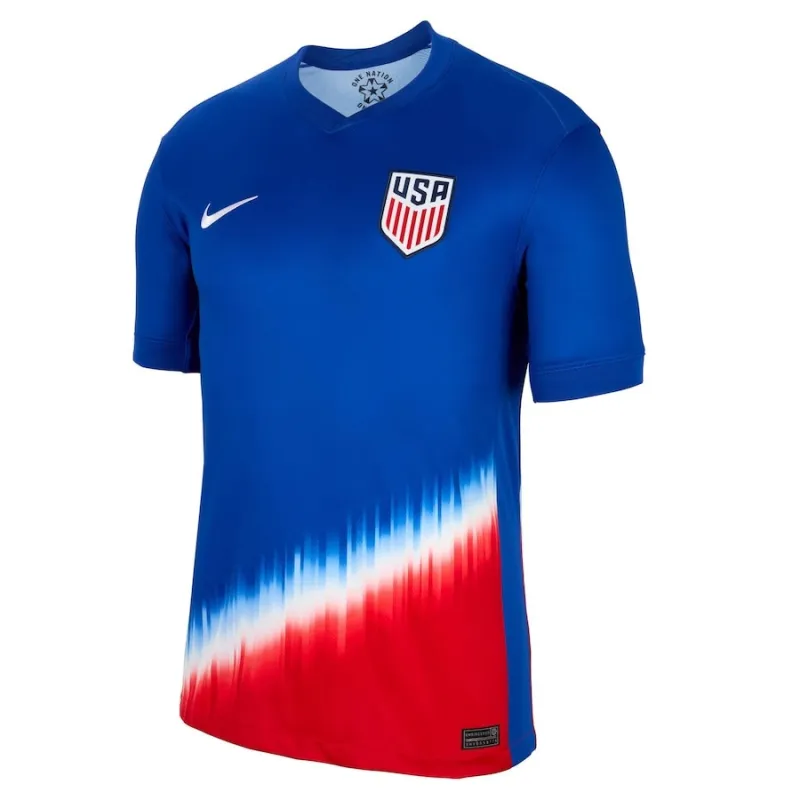 Das Auswärtstrikot der US-Mannschaft 2024/25, Fanversion, blau/weiß