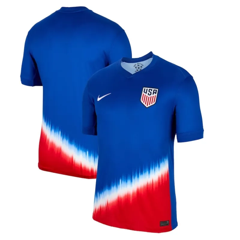 Das Auswärtstrikot der US-Mannschaft 2024/25, Fanversion, blau/weiß