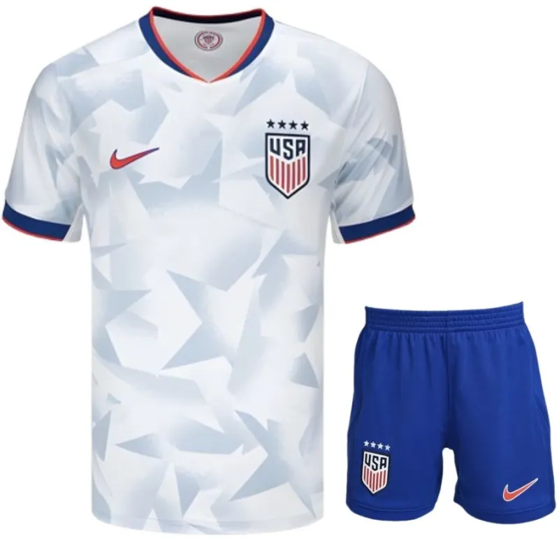 Maglia + Short bambino di casa della Nazionale USA 2025/26 - Bianca