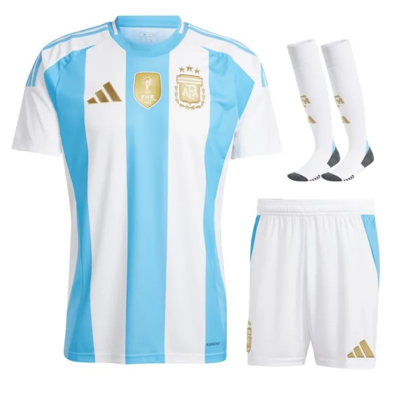 Argentinien 2024/25 Heim Replica Kinder Trikotset - Helle Blau