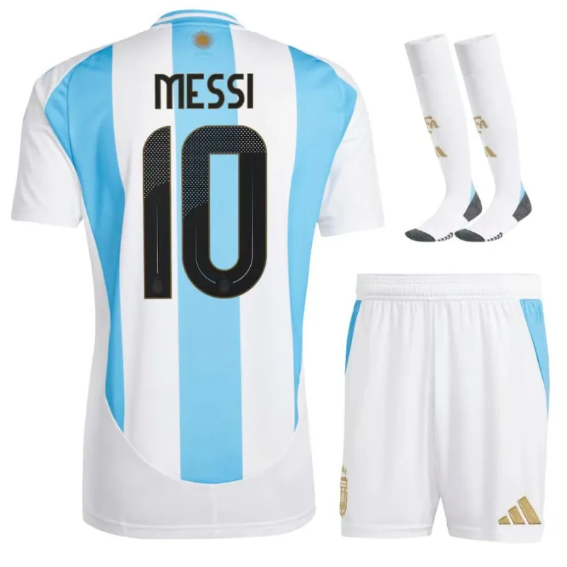 Messi Argentina 2024/25 Home Kids Kit - Blue and White