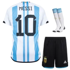 Messi Argentina 2022 World Cup Kids Kit - Sky Blue