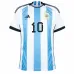 Messi, Argentinien 2022 Weltmeisterschaft Heimtrikot (Himmelblau)