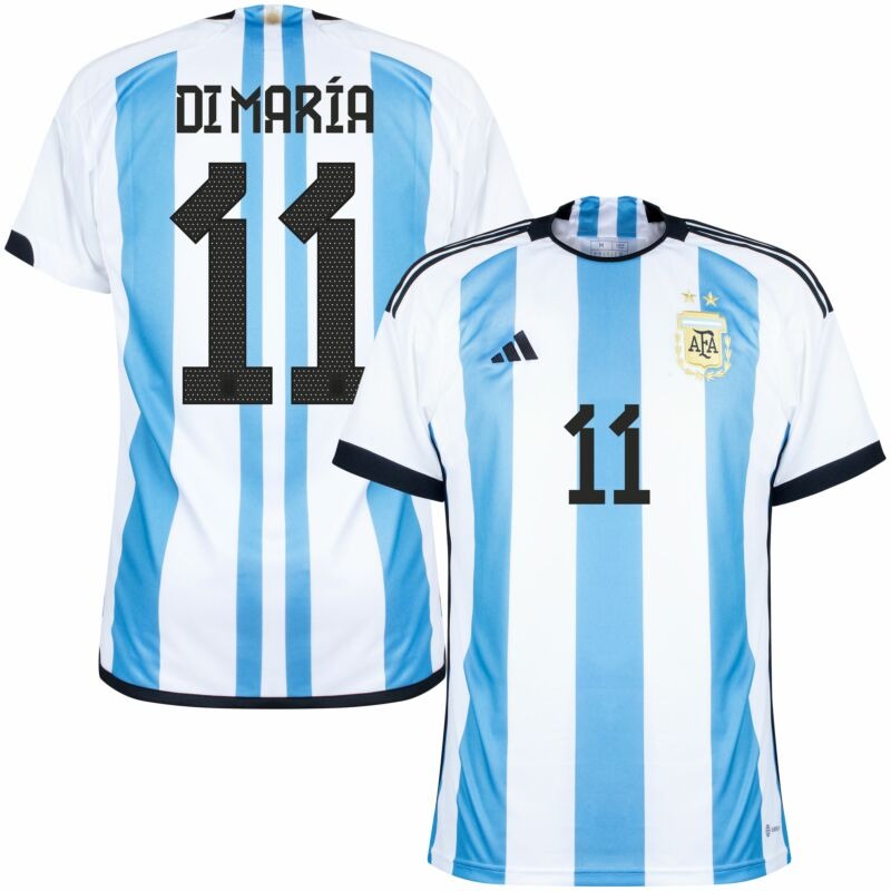 Di Maria, Maglia di casa dell'Argentina per la Coppa del mondo 2022 (Blu celeste)