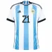 Dybala, Argentinien 2022 Weltmeisterschaft Heimtrikot (Himmelblau)