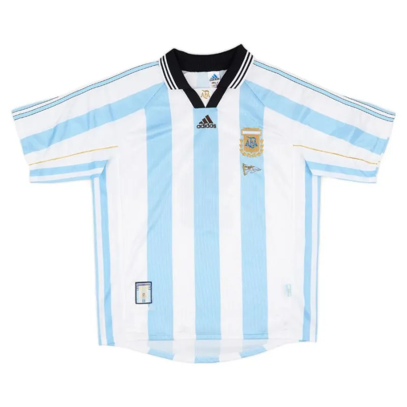 Argentine 1998 Maillot de domicile (Bleu et Blanc)