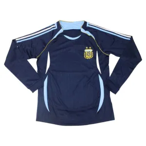 Argentina Long-sleeved 2006 Away Jersey (Blue)