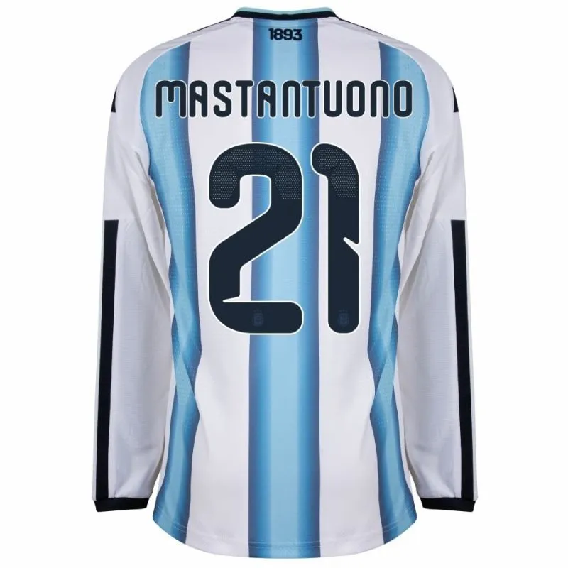 Argentina MASTANTUONO 2026/27 Maglia home a maniche lunghe - Blu/Bianca