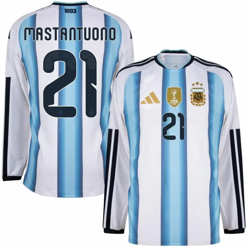 Argentina MASTANTUONO 2026/27 Maglia home a maniche lunghe - Blu/Bianca