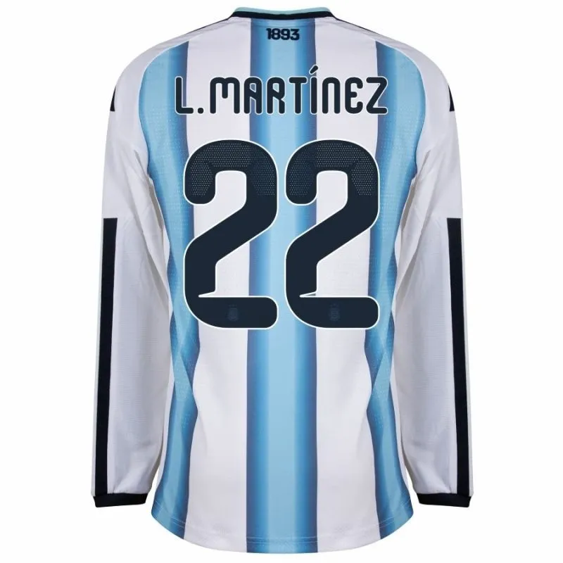 Argentine L.MARTINEZ 2026/27 Maillot domicile à manches longues - Bleu/Blanc
