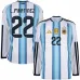 Argentine L.MARTINEZ 2026/27 Maillot domicile à manches longues - Bleu/Blanc