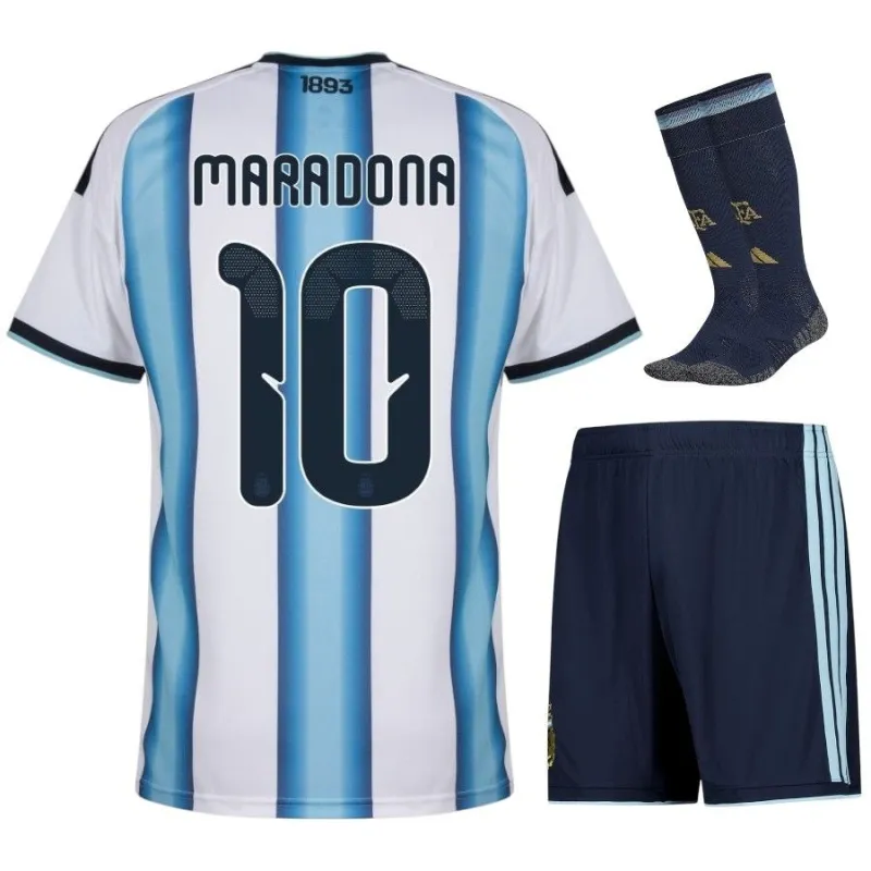 Conjunto Local Infantil MARADONA Argentina 2026/27 - Azul/Blanco