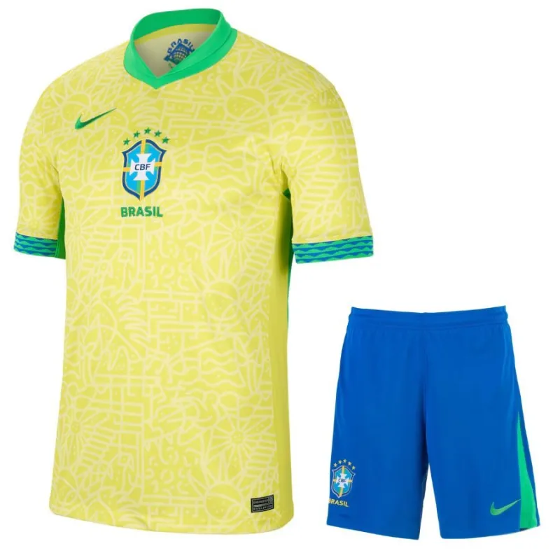 Jeu de maillot domicile du Brésil 2024/25 - Version supporter enfants (Jaune)