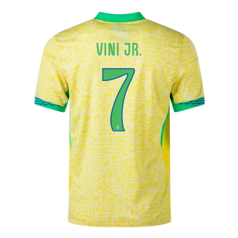 VINI JR Brazil 2024/25 Home Kids Fan Edition Kit - Yellow