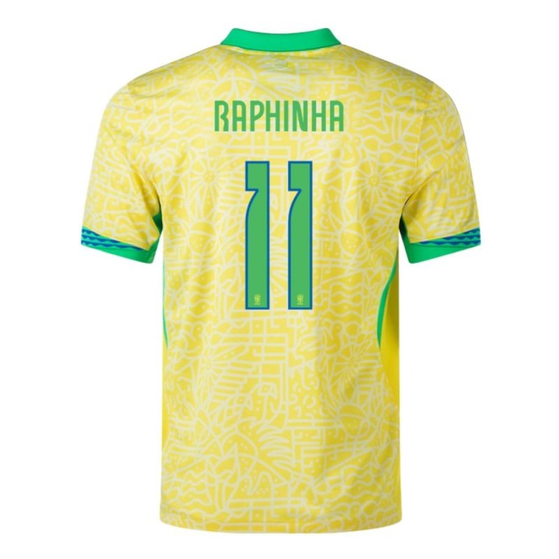 Raphinha, Brasilien Heimtrikot 2024/25, Fanausgabe, Gelb