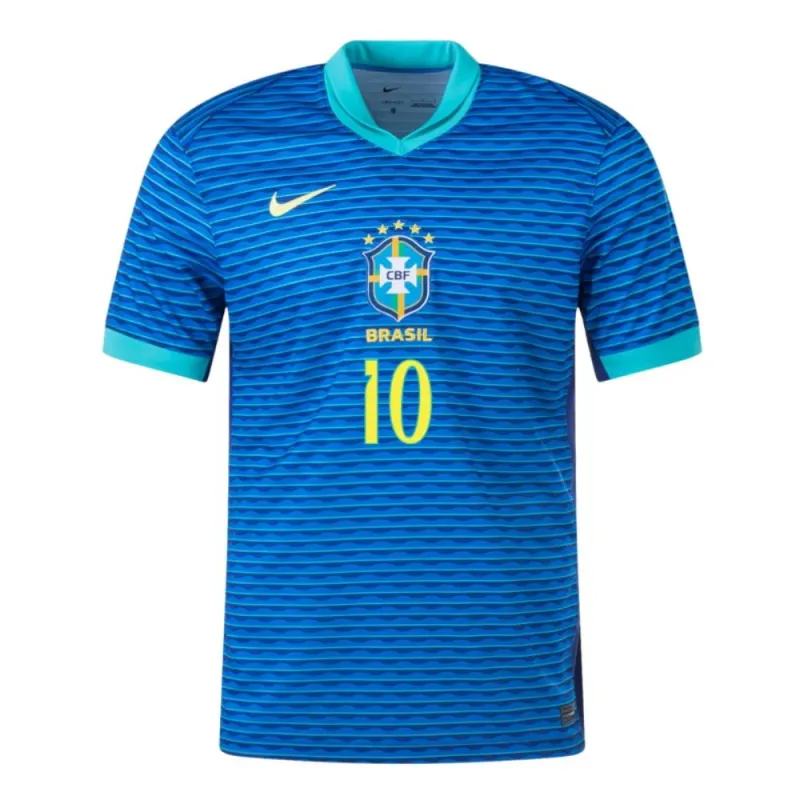 Pelé, Brazil 2024/25 Away Jersey, Fan Version, Blue