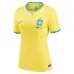 Camiseta de hincha femenina del Brasil para la Copa Mundial 2022 (Camiseta local, Amarilla)