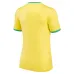 Camiseta de hincha femenina del Brasil para la Copa Mundial 2022 (Camiseta local, Amarilla)