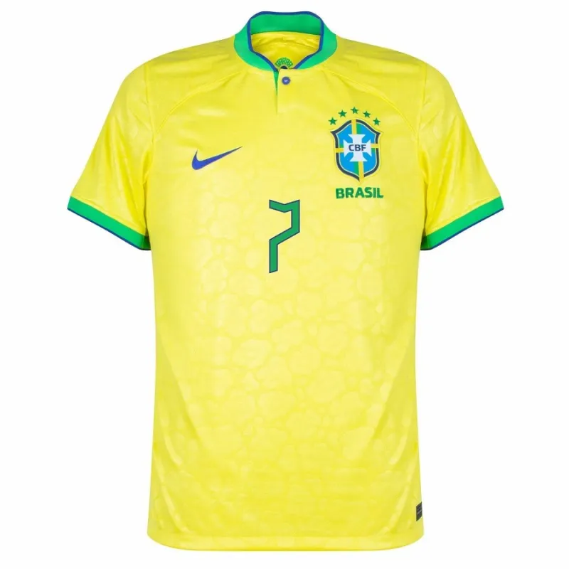 L. Paqueta, Maillot de supporter du Brésil pour la Coupe du monde 2022 (Maillot domicile, Jaune)