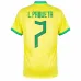 L. Paqueta, Maillot de supporter du Brésil pour la Coupe du monde 2022 (Maillot domicile, Jaune)