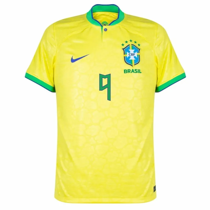 G. Jesus, Brazil 2022 World Cup Home Fan Jersey (Yellow)