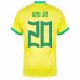 VINI JR, Maillot de supporter du Brésil pour la Coupe du monde 2022 (Maillot domicile, Jaune)