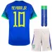 Neymar JR, Maillot de supporter pour enfants du Brésil lors de la Coupe du monde 2022 (Maillot extérieur, Bleu)