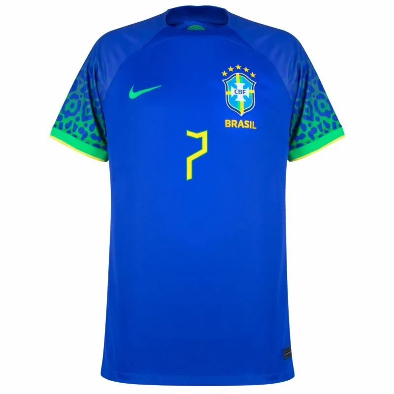 L. Paqueta, Brasilien 2022 Weltmeisterschaft Auswärtsfans-Trikot (Blau)