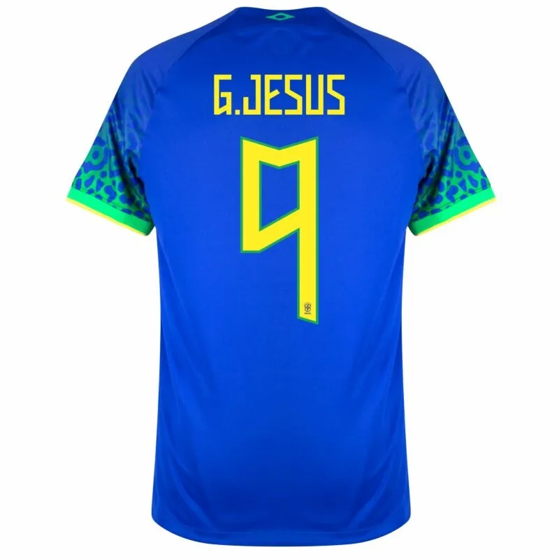 Maglia fuori casa G. Jesus Brasile Copa del Mondo 2022 - Blu