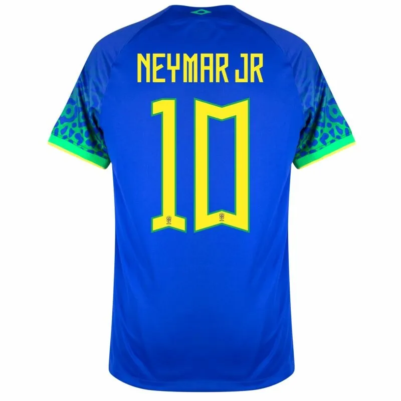 Neymar Jr Brazil 2022 World Cup Away Jersey - Blue