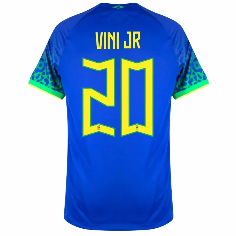 Vini Jr Brasilien Auswärtstrikot Weltmeisterschaft 2022 - Blau